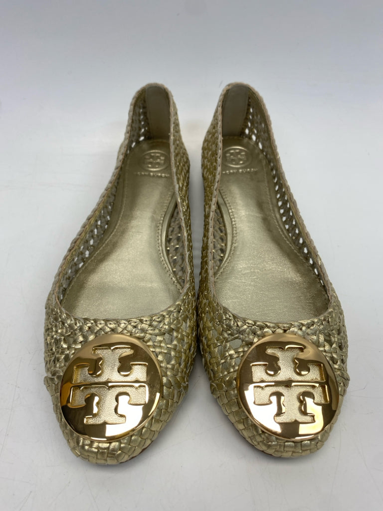 Tory Burch  Size 9 Gold Woven Flats
