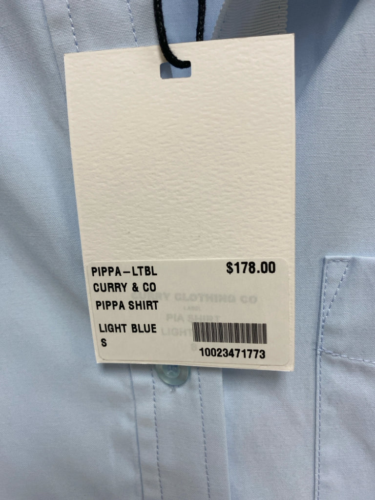NWT Size S Powder Blue Button Up Ladies Top
