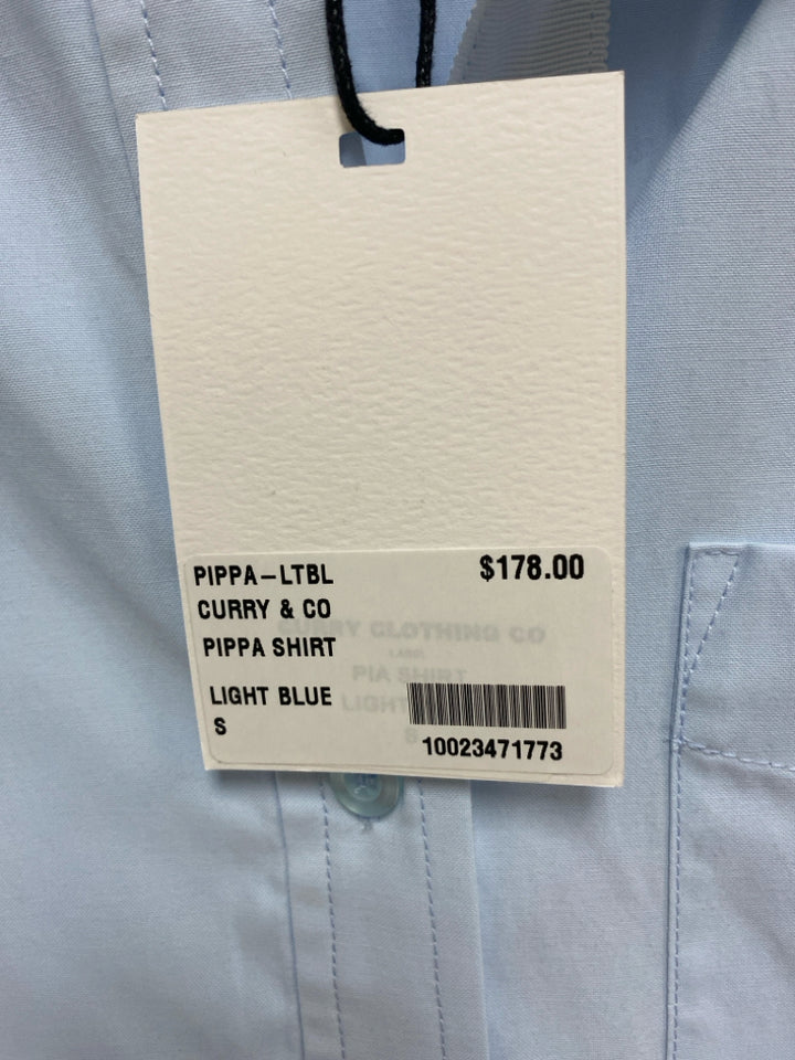 NWT Size S Powder Blue Button Up Ladies Top