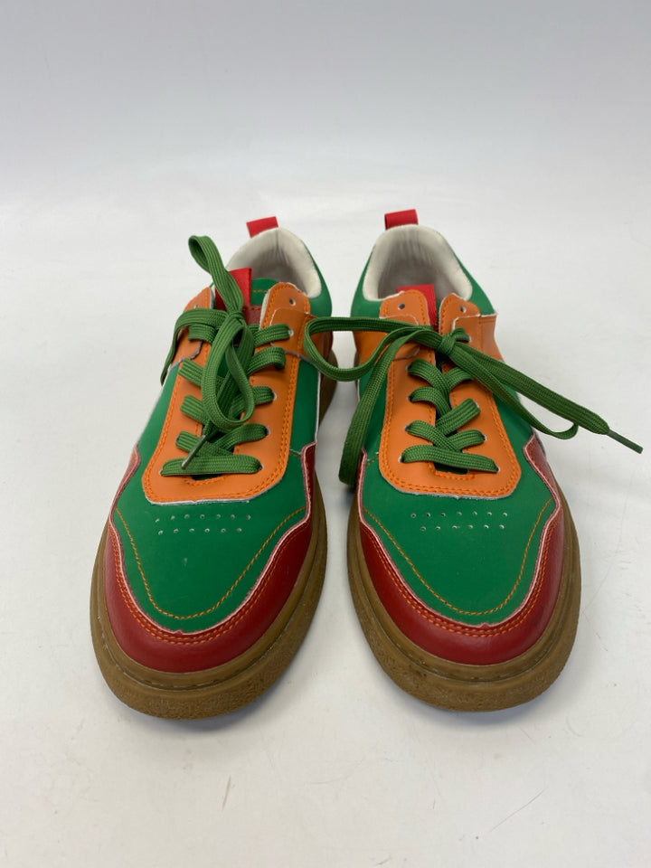 Size 44 Green Red/Orange Lace-Up Men&