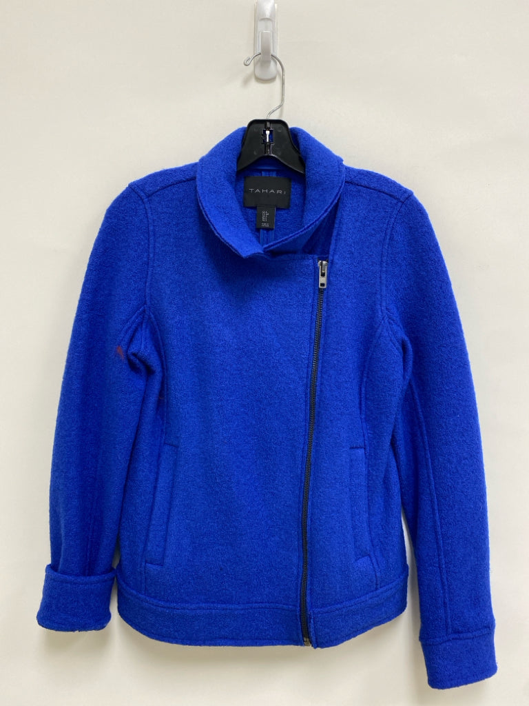 Tahari Size S Royal Blue Zip Down Boucle Ladies Jacket