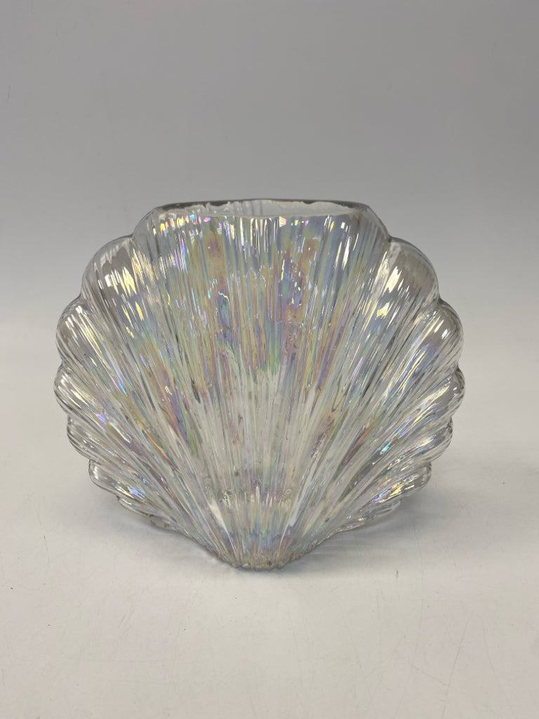 Clear Iridescent Vase