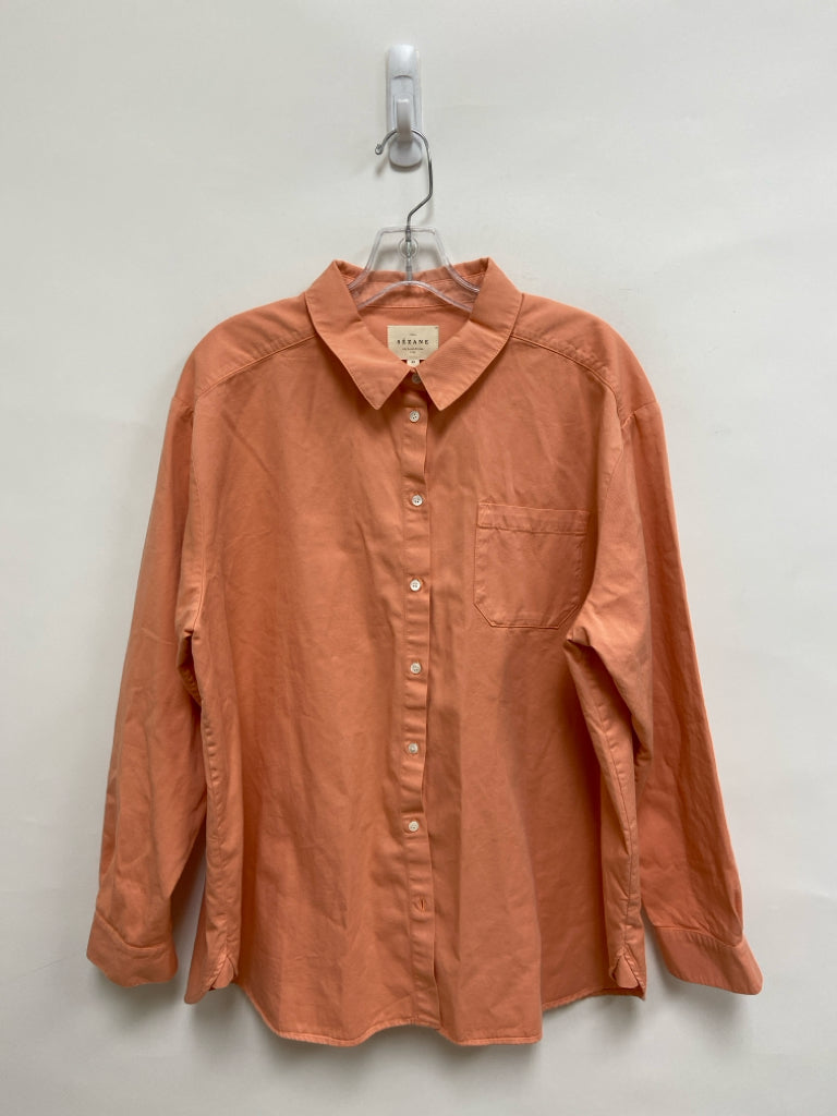 SEZANE Size 10 Peach Long Sleeve Ladies Top