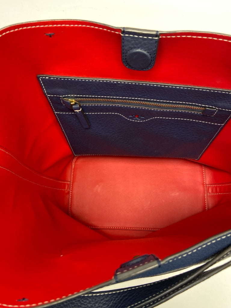 Tory Burch Navy Perforated Handbag