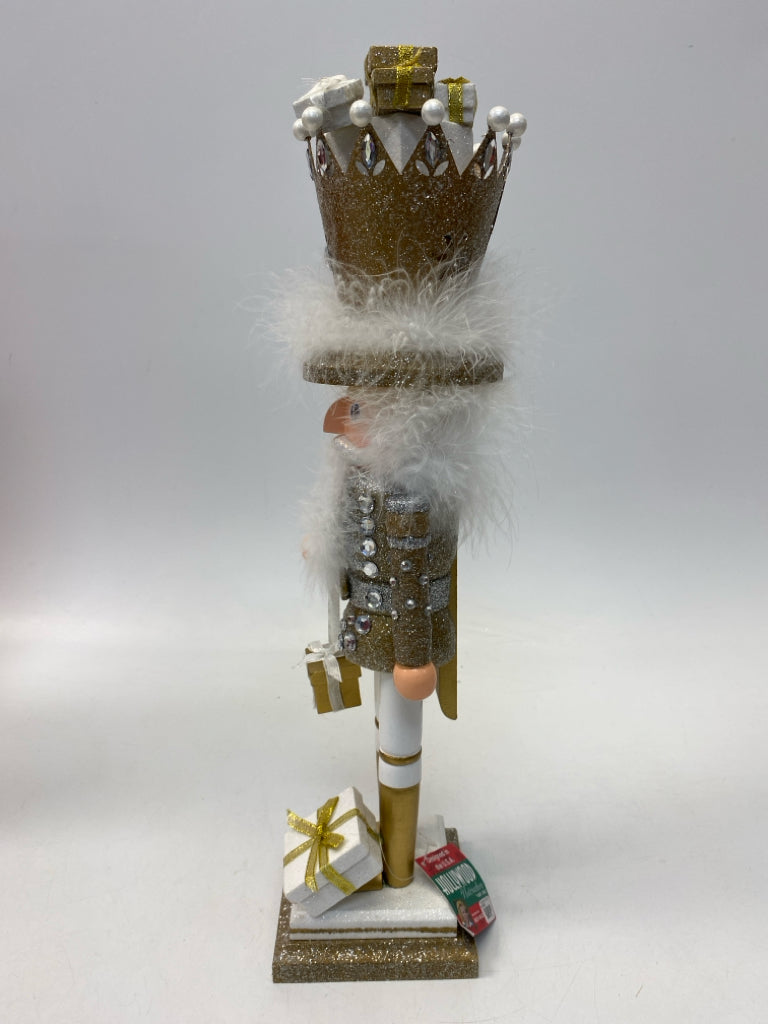 Kurt Adler Gold Silver/White Jeweled Christmas