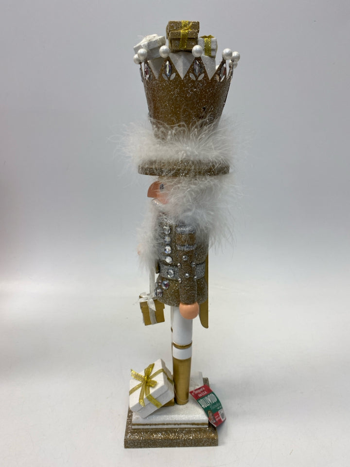 Kurt Adler Gold Silver/White Jeweled Christmas