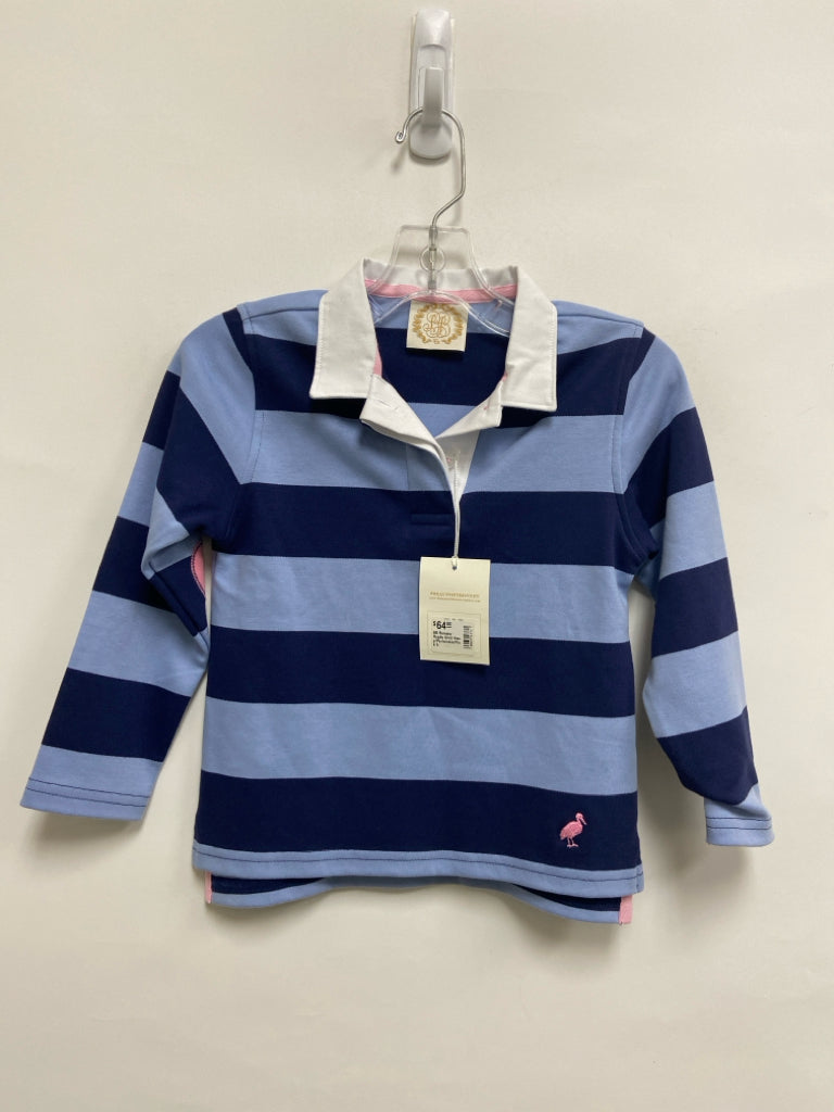 NWT Beaufort Bonnet Co. SIZE 5 Periwinkle Navy Stripe Girl&