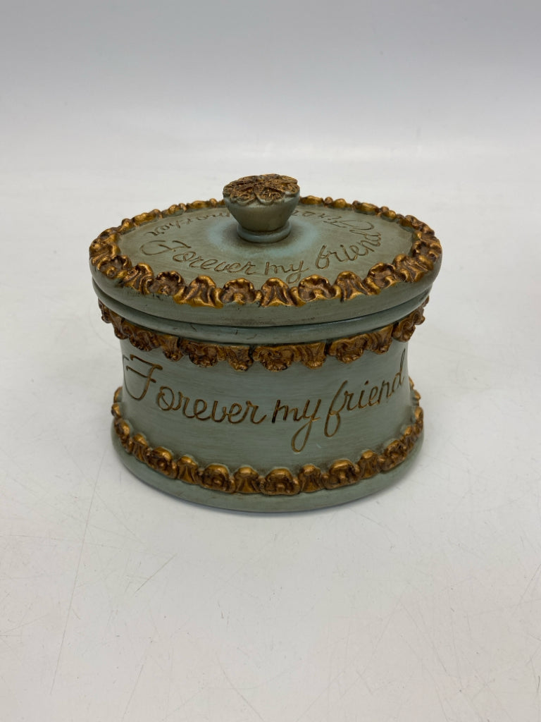 Sage Gold Words Box