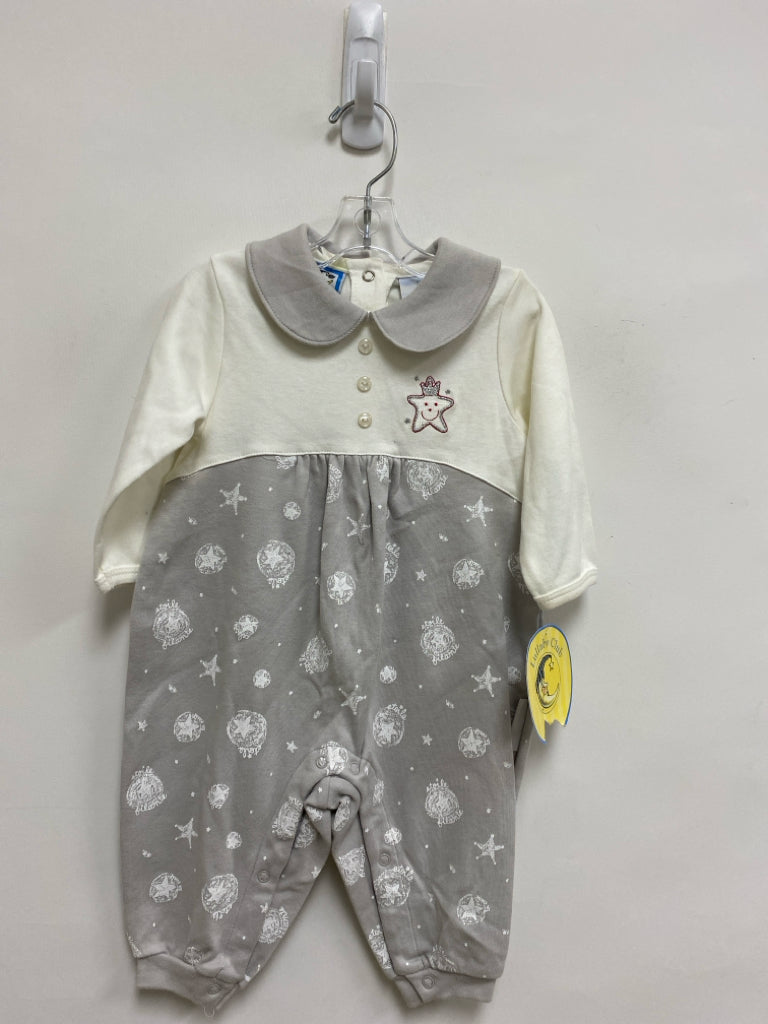 NWT SIZE 3-6M Cream Gray Long Sleeve Boy&