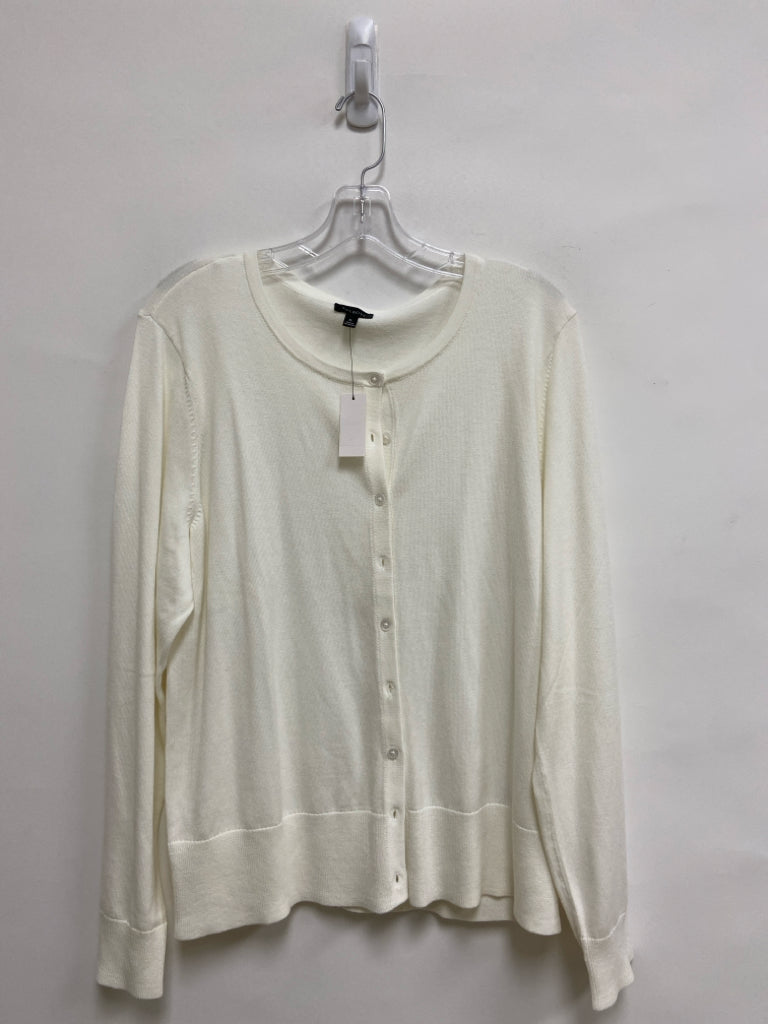 NWT Talbots Size XL White Cardigan Ladies Sweater