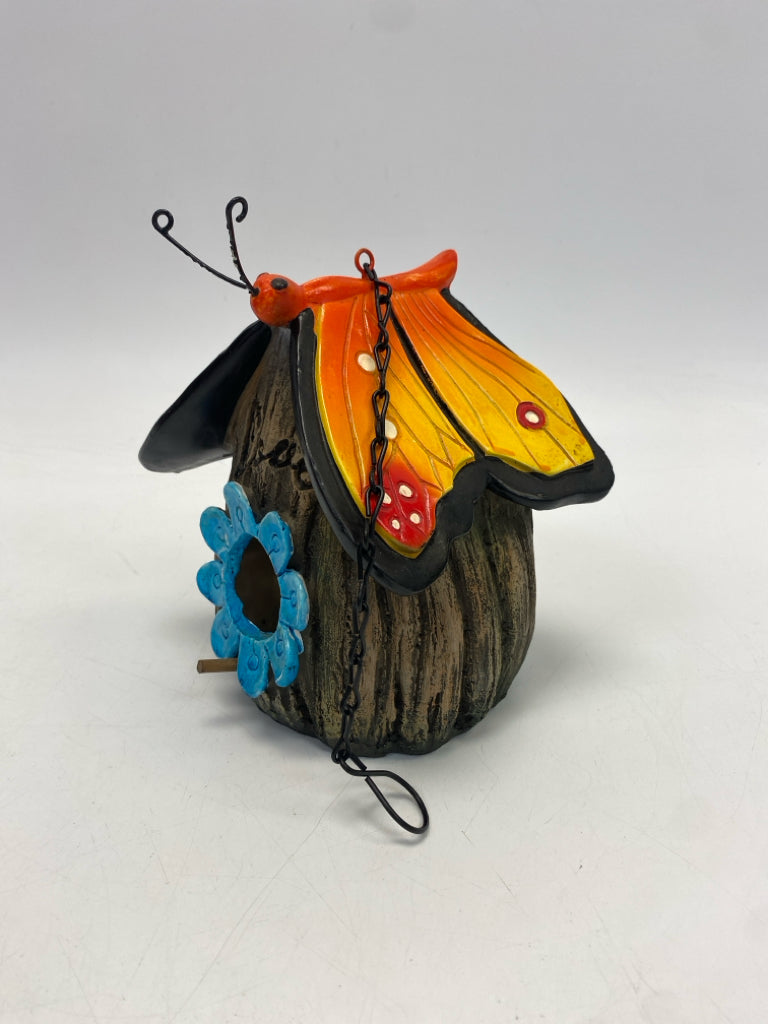 Multi Color Butterflies Birdhouse