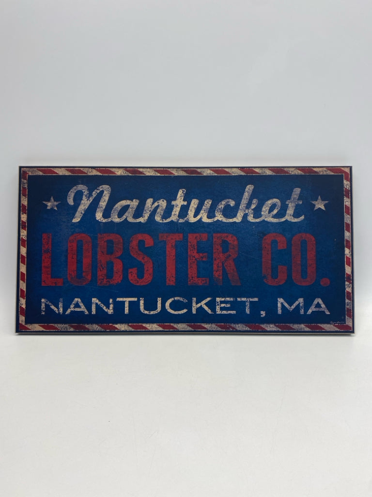Navy Red/White Words Wall Hanging