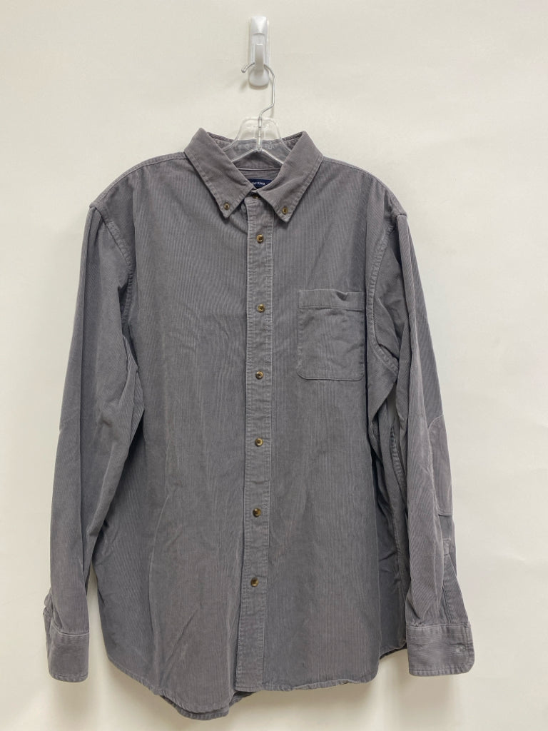 Lands End Size L Gray Corduroy Men&