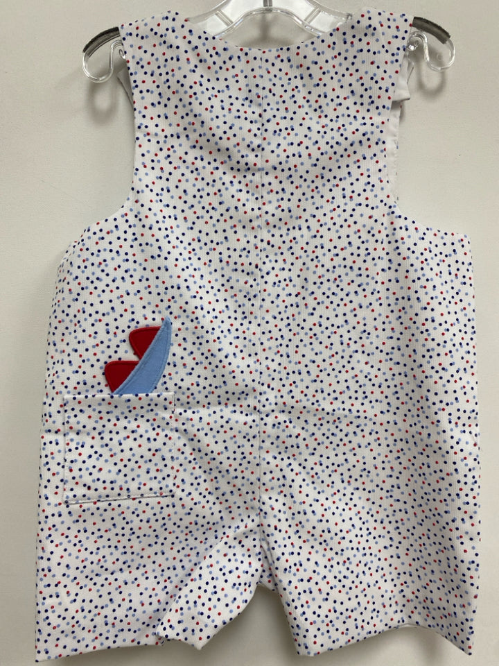 NWT Florence Eisemen SIZE 12M White Blue/Red Dots Sleeveless Boy&