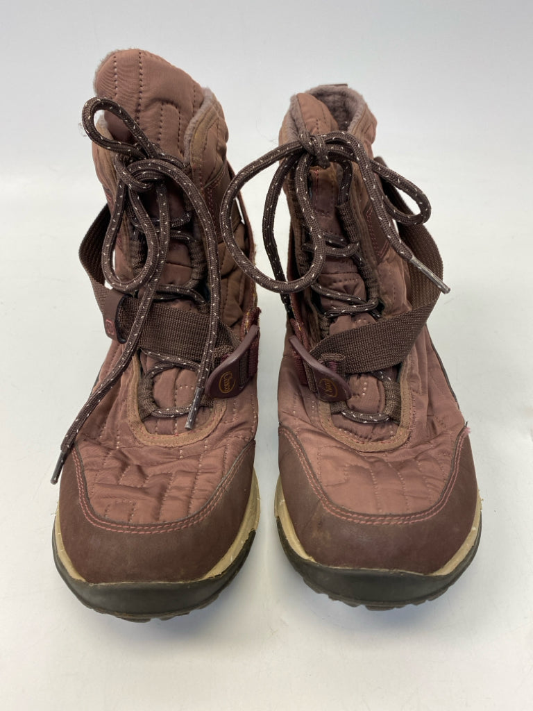 Chaco  Size 9 Burgundy Lace-up Sneakers