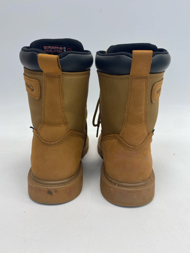 Wolverine Size 8.5 Tan Lace-Up Men&