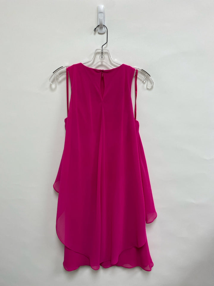 Lauren Ralph Lauren Size 4 Hot Pink Ruffles Sleeveless Ladies Dress