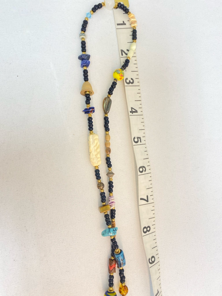 Multi Color Black Shapes Necklace
