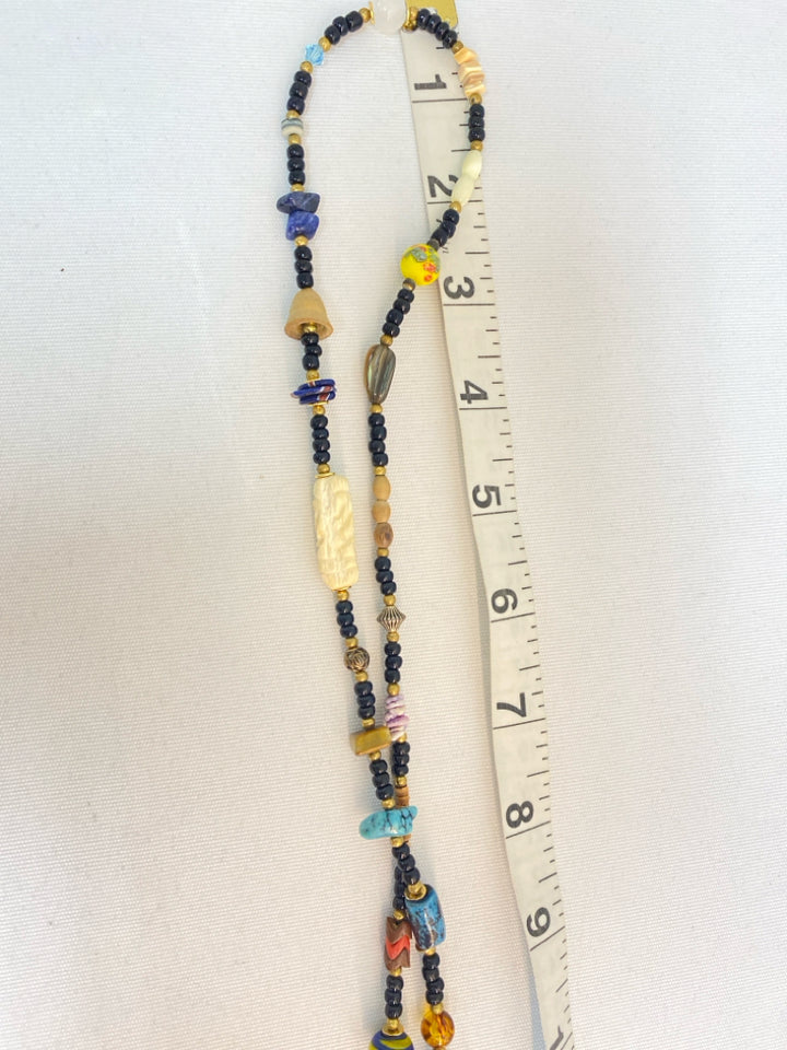 Multi Color Black Shapes Necklace