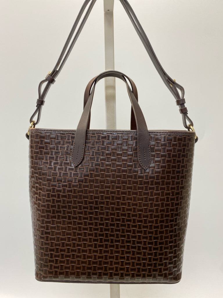 Dooney &amp; Bourke Dark Brown Woven Leather Handbag