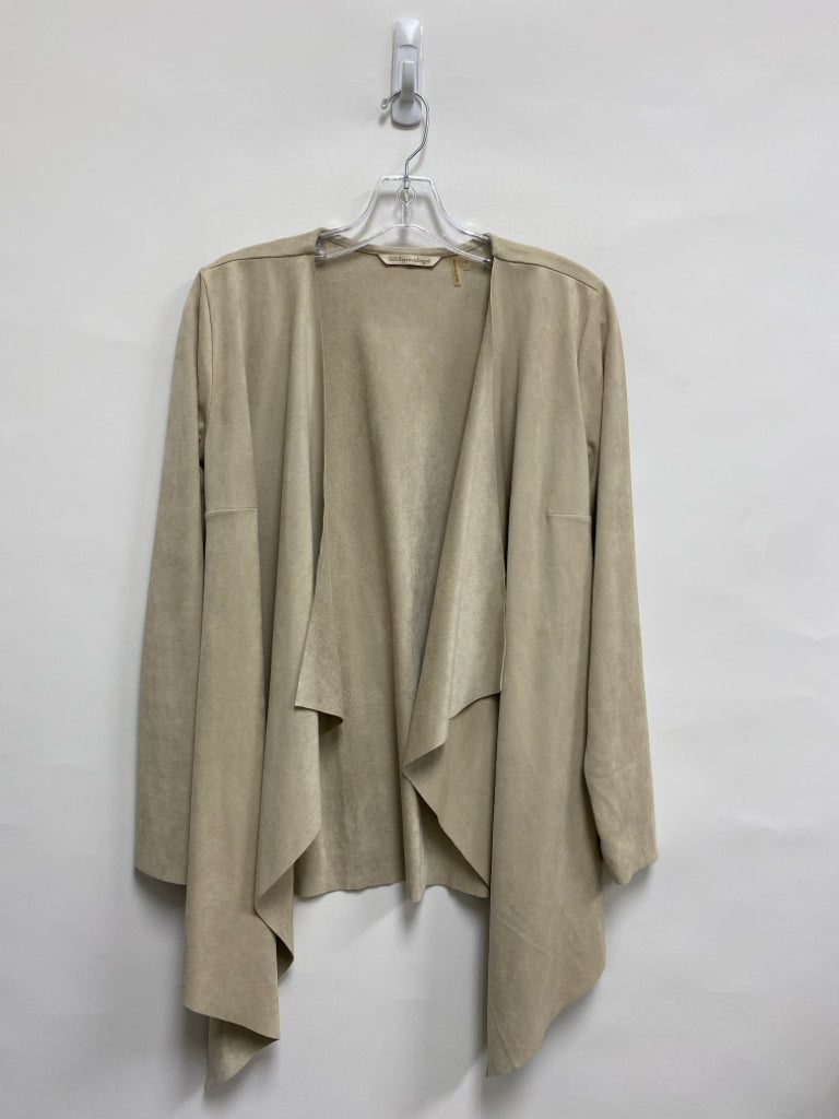 Soft Surroundings Size XS Beige Drape Faux Suede Ladies Jacket