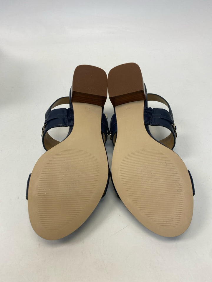 NWOT Talbots  Size 7 Navy Gold Accent(s) Sandals