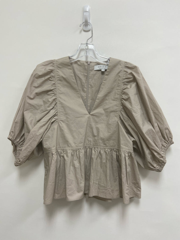 Hunter Bell Size S Khaki Puff Sleeve Ladies Top
