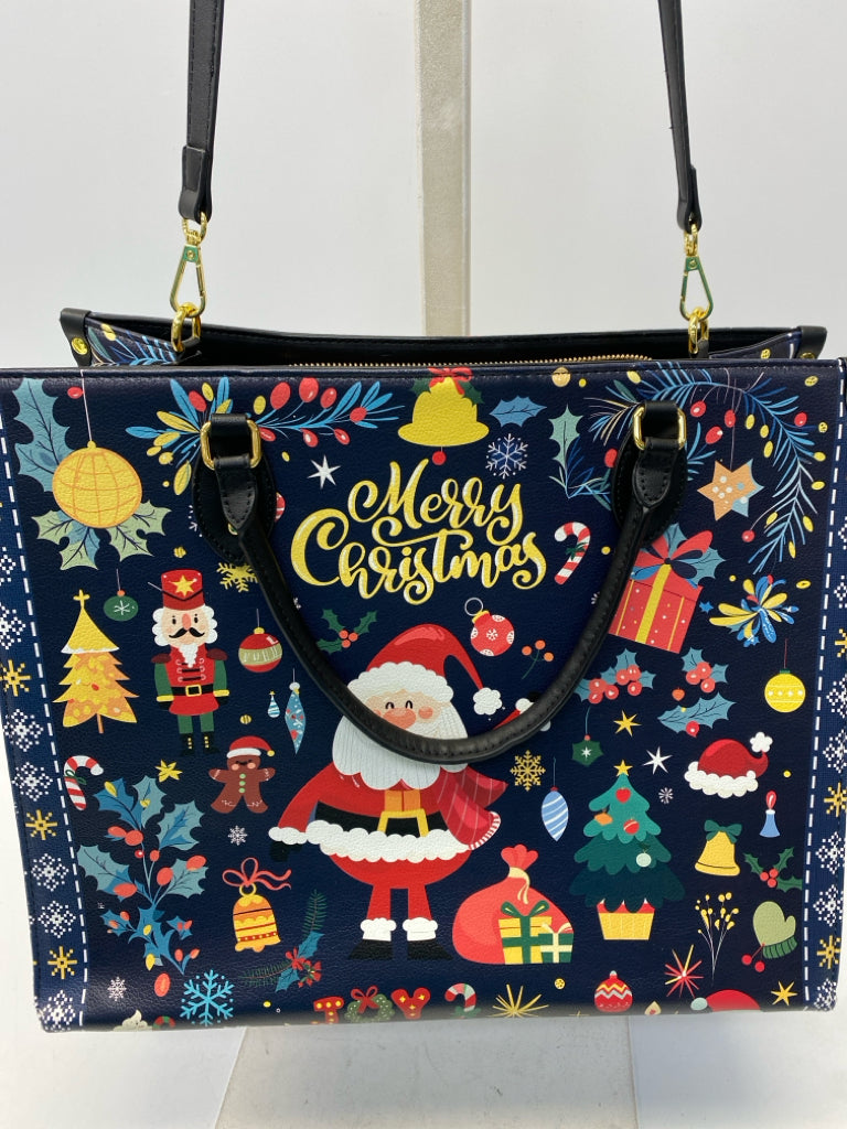 Navy Multi Color Santa Christmas