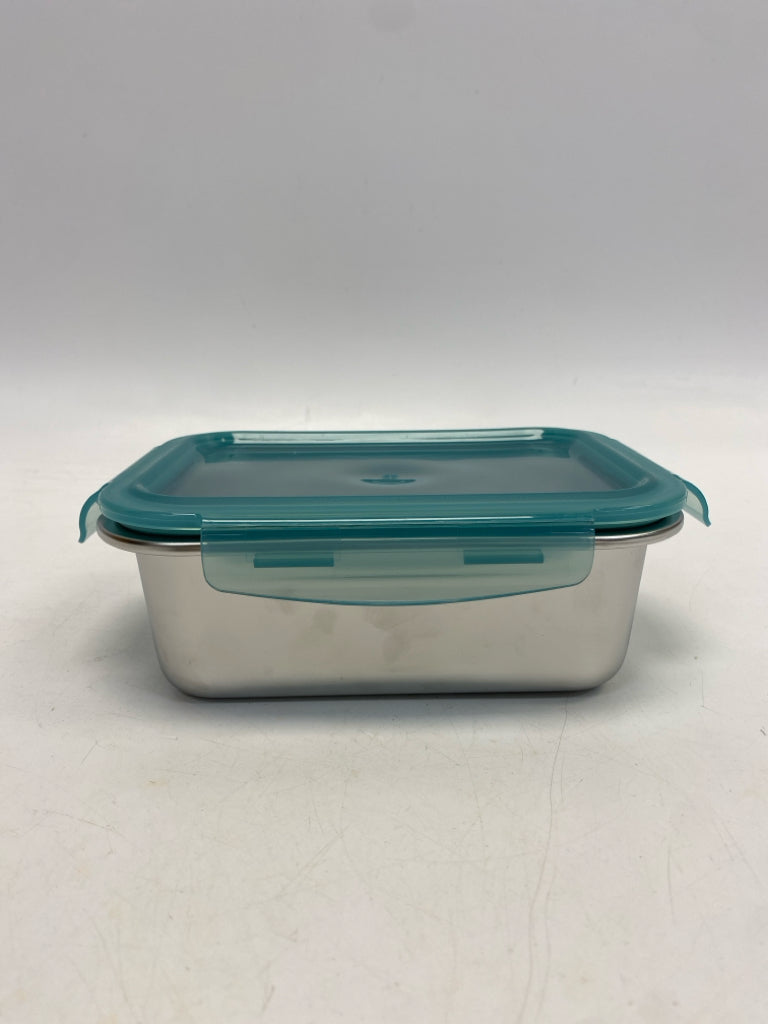 Aqua Silver Stainless Storage Container