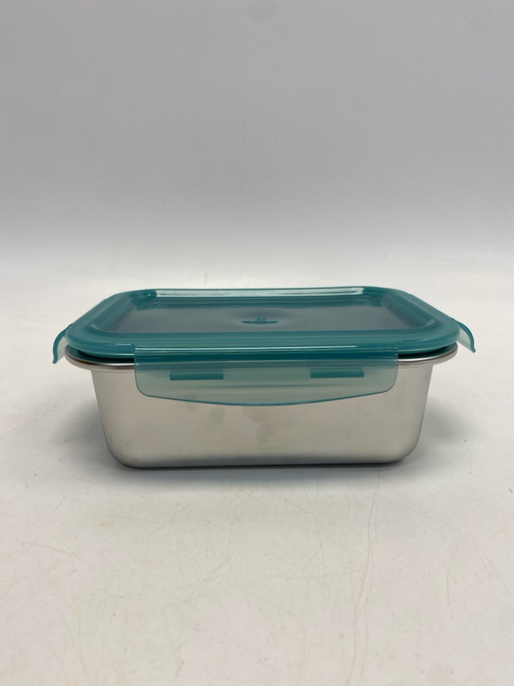 Aqua Silver Stainless Storage Container