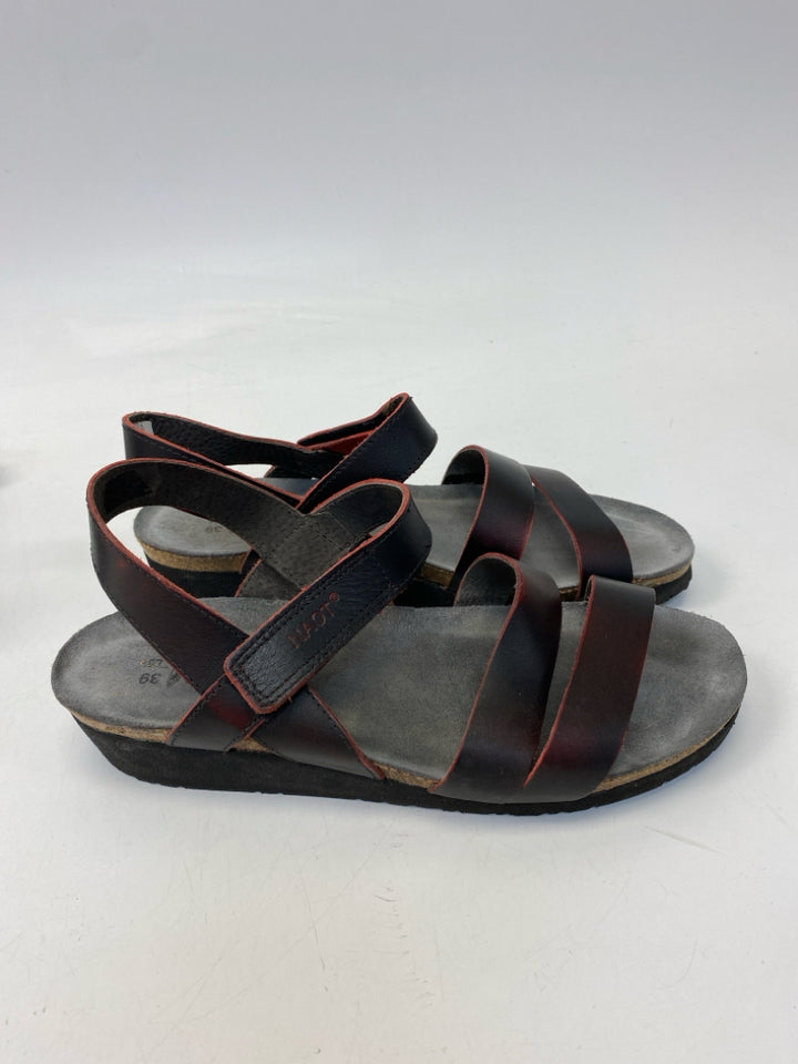 Naot  Size 8 Dark Burgundy Sandals