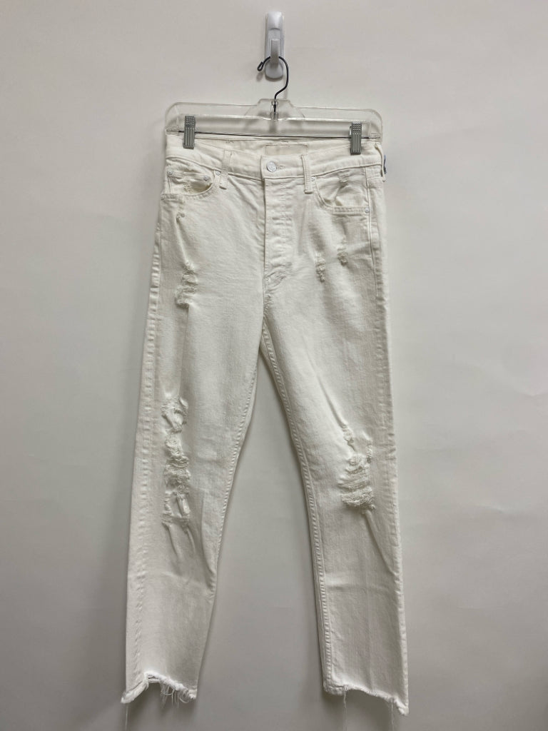 MOTHER Size 28 White Denim Ladies Jeans