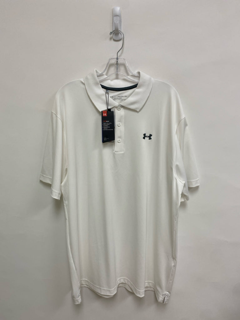 NWT Under Armour Size XXL White Polo Men&