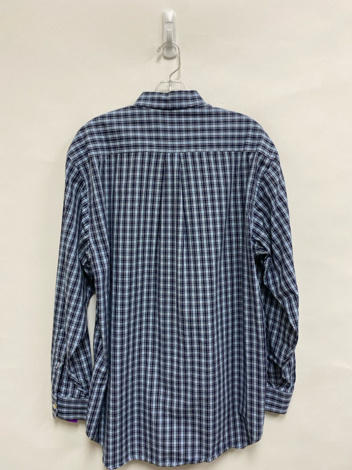 Vineyard Vines Size M Navy Blue/White Plaid Men&