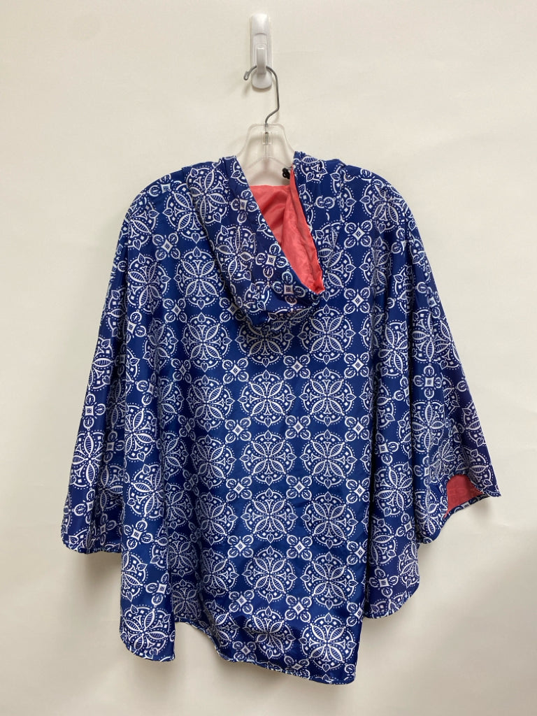 Evergreen Size OSFA Navy White/Coral Print Ladies Jacket