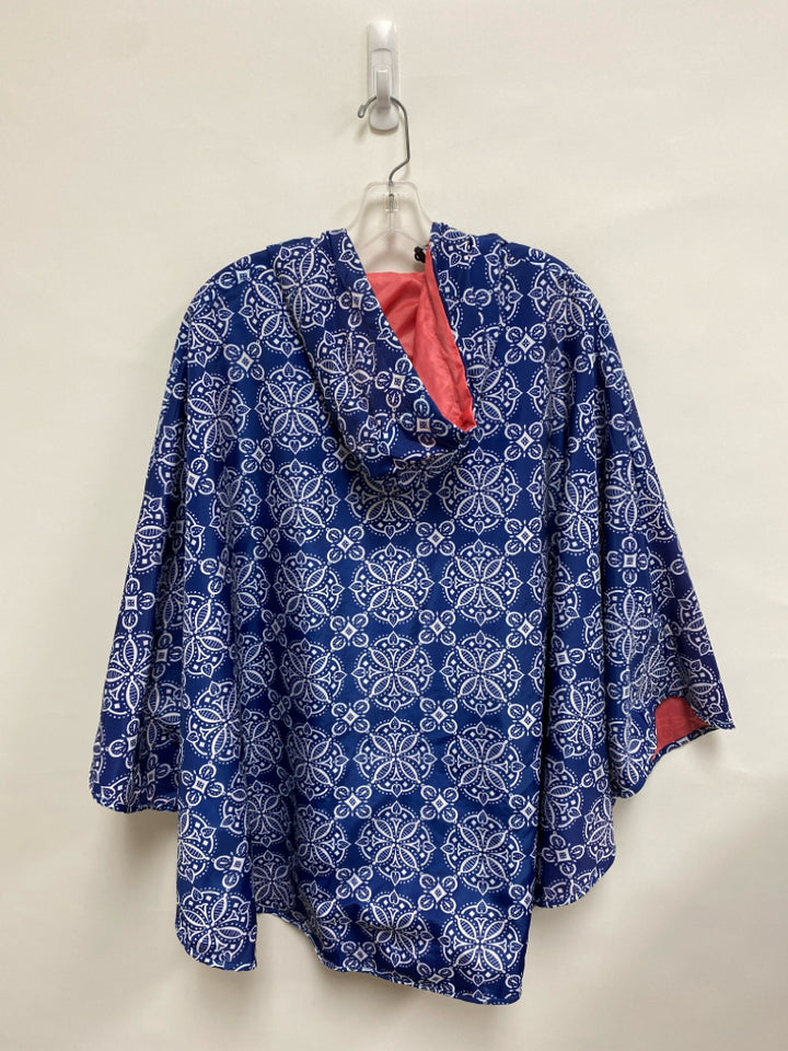 Evergreen Size OSFA Navy White/Coral Print Ladies Jacket