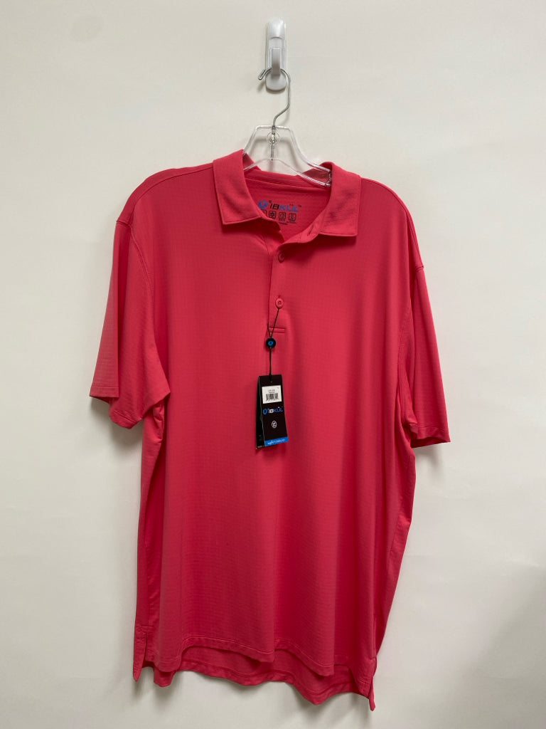 NWT IBKUL Size L Coral Polo Men&