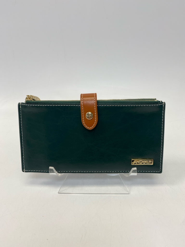 Dark Green Brown Wallet