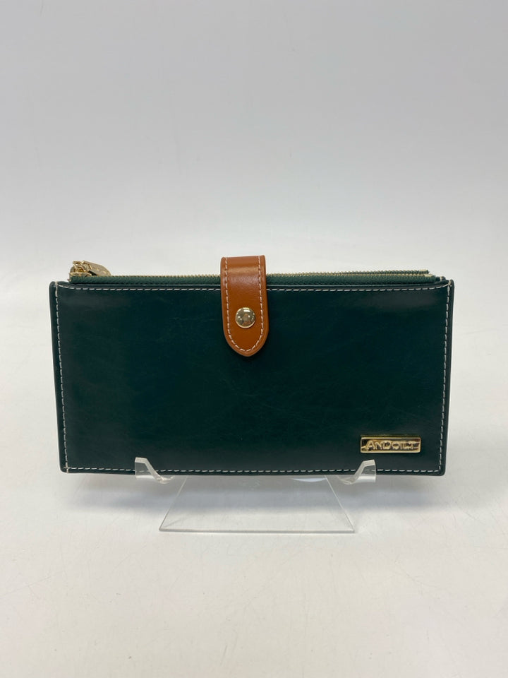 Dark Green Brown Wallet