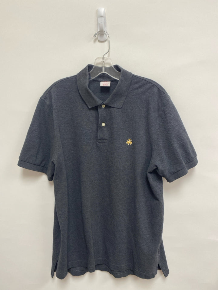 Brooks Brothers Size L Charcoal Heather Polo Men&