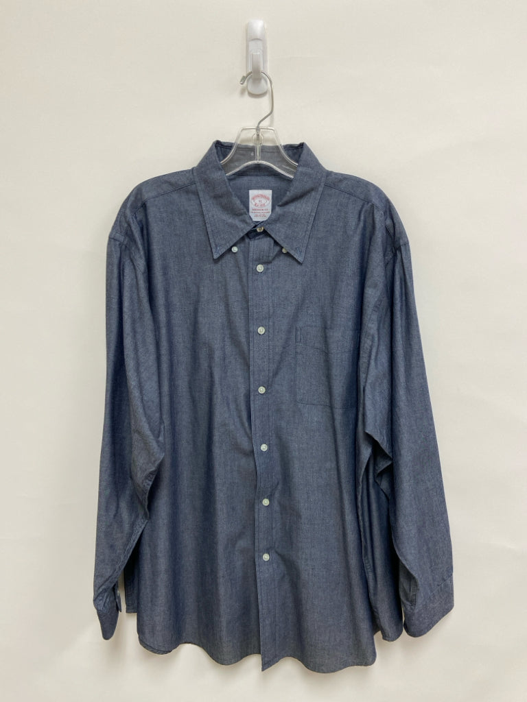 Brooks Brothers Size XL Blue Heather Button Up Men&