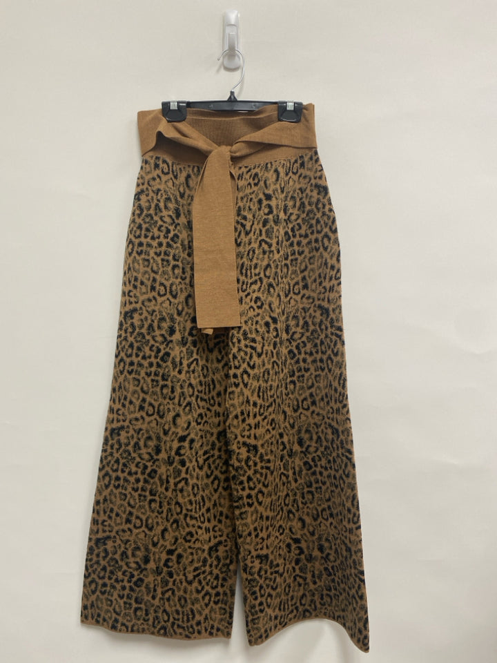 MOTH Size XS Brown Black Animal Print Wide Leg Ladies Pants