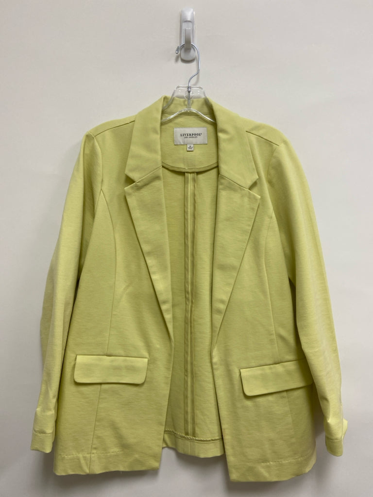 Liverpool Size M Pale Lime Green Drape Ladies Jacket