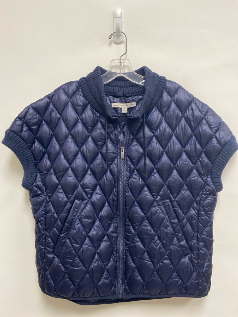 Martha Stewart Size M Dark Blue Quilted Ladies Vest