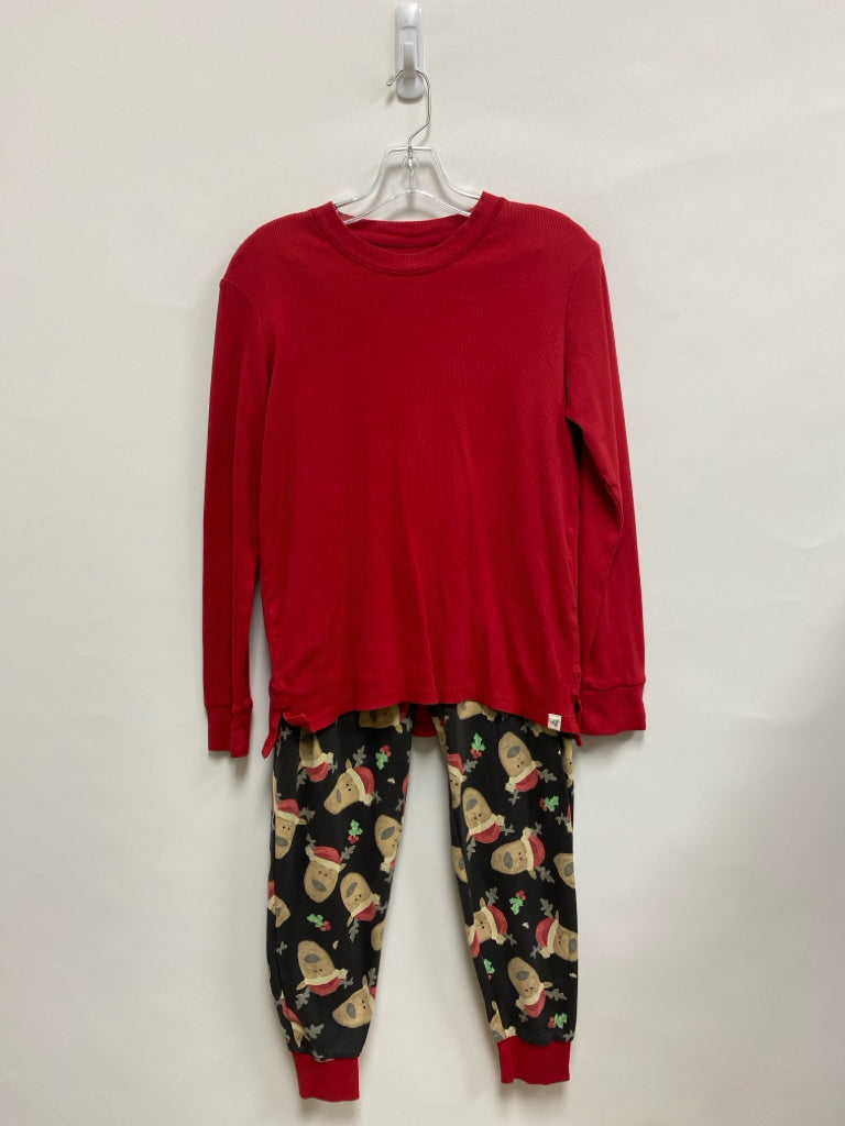 Size S Red Black/Tan Reindeer Joggers Ladies 2pc Pajamas