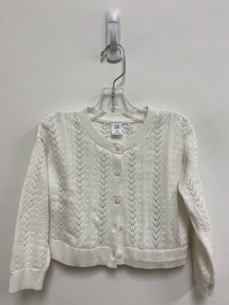 Baby Gap SIZE 2 White Cardigan Girl&