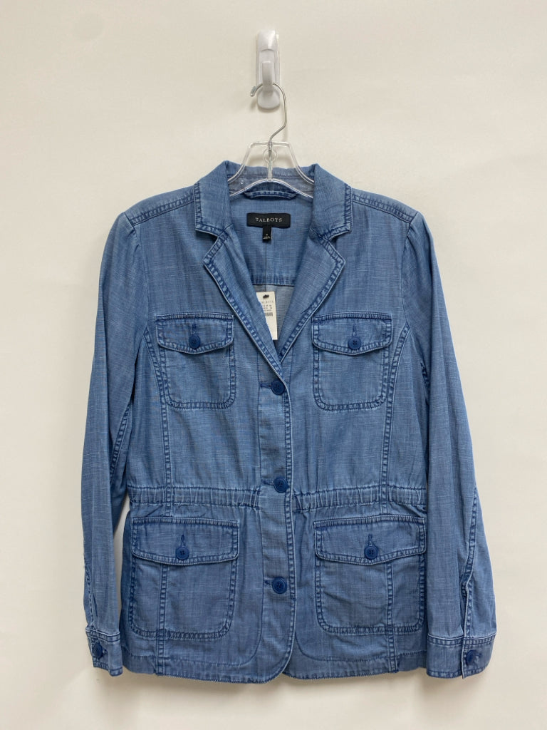 NWT Talbots Size S Blue Chambray Ladies Jacket