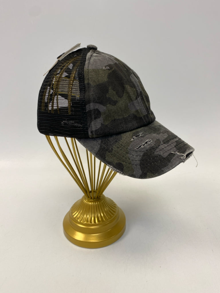 NWT C.C. Black Gray/Green Camoflage Misc. Hat
