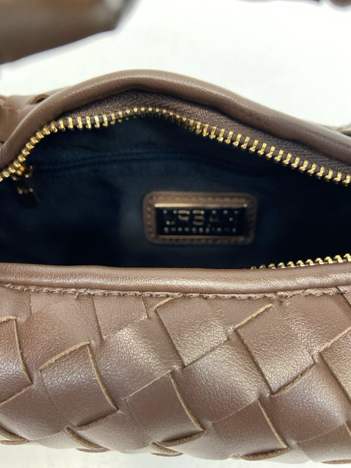 Brown Woven Handbag