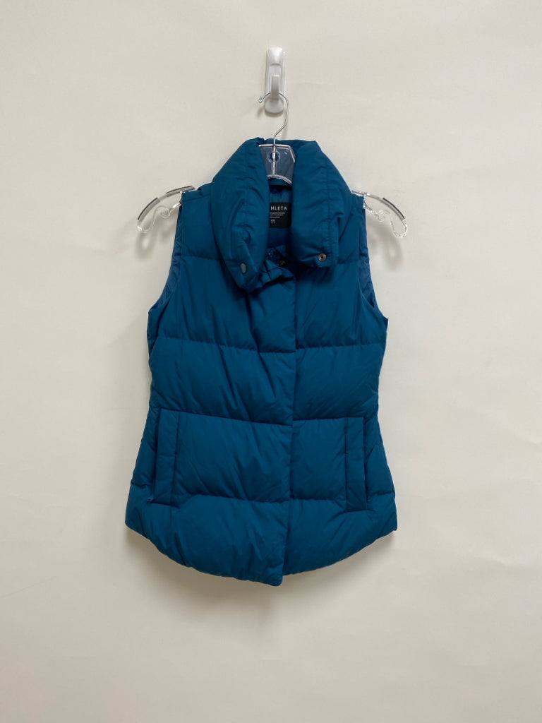 Athleta Size XXS Teal Blue Puffer Down Ladies Vest